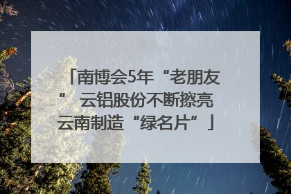 南博会5年“老朋友” 云铝股份不断擦亮云南制造“绿名片”