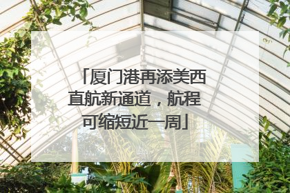厦门港再添美西直航新通道，航程可缩短近一周