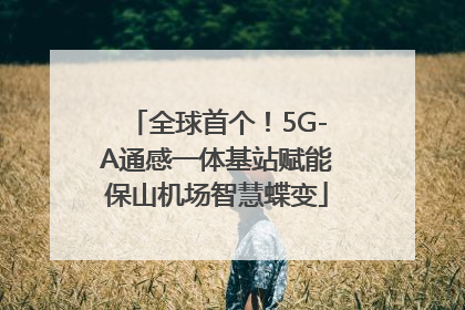 全球首个！5G-A通感一体基站赋能保山机场智慧蝶变