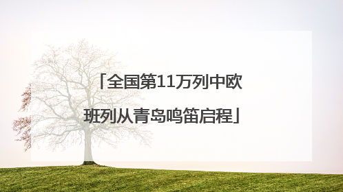 全国第11万列中欧班列从青岛鸣笛启程