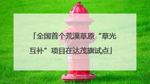 全国首个荒漠草原“草光互补”项目在达茂旗试点