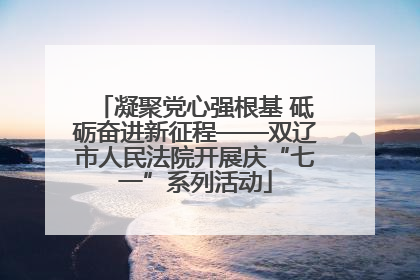 凝聚党心强根基 砥砺奋进新征程——双辽市人民法院开展庆“七一”系列活动