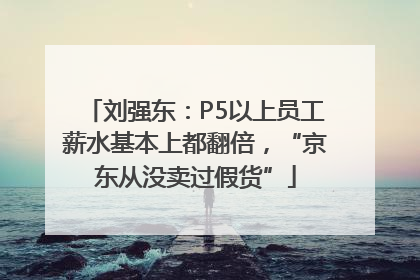 刘强东：P5以上员工薪水基本上都翻倍，“京东从没卖过假货”