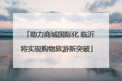 助力商城国际化 临沂将实现购物旅游新突破