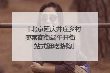 北京延庆井庄乡村奥莱商街端午开街 一站式逛吃游购