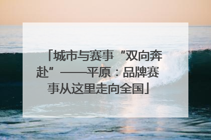 城市与赛事“双向奔赴”——平原：品牌赛事从这里走向全国