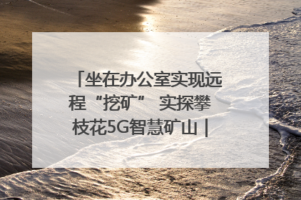 坐在办公室实现远程“挖矿” 实探攀枝花5G智慧矿山｜网络名人四川行