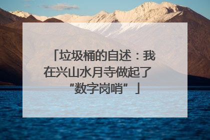 垃圾桶的自述：我在兴山水月寺做起了“数字岗哨”