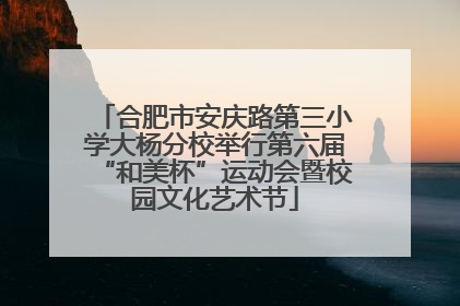 合肥市安庆路第三小学大杨分校举行第六届“和美杯”运动会暨校园文化艺术节