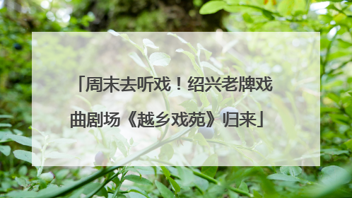 周末去听戏！绍兴老牌戏曲剧场《越乡戏苑》归来
