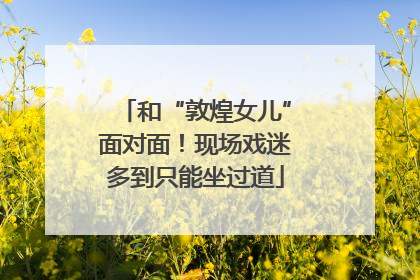 和“敦煌女儿”面对面！现场戏迷多到只能坐过道