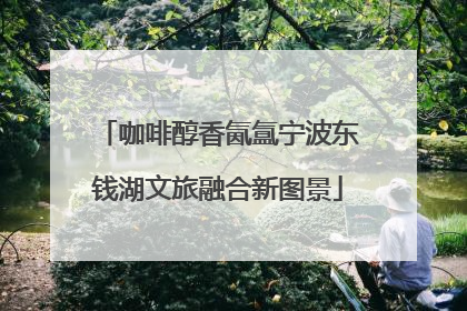 咖啡醇香氤氲宁波东钱湖文旅融合新图景