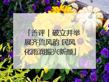 善评｜破立并举展齐鲁风韵 民风化雨润振兴新颜