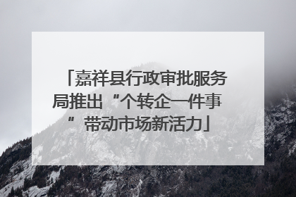 嘉祥县行政审批服务局推出“个转企一件事”带动市场新活力