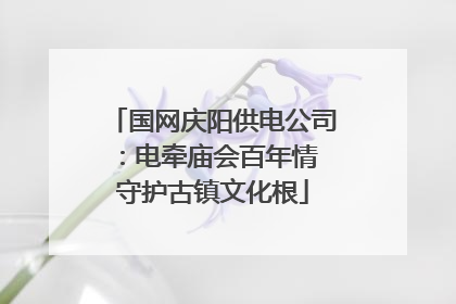 国网庆阳供电公司：电牵庙会百年情 守护古镇文化根