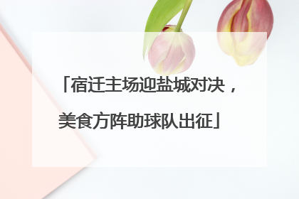 宿迁主场迎盐城对决，美食方阵助球队出征