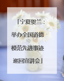 宁夏贺兰：举办全国道德模范先进事迹巡回宣讲会