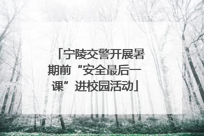 宁陵交警开展暑期前“安全最后一课”进校园活动
