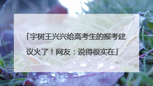 宇树王兴兴给高考生的报考建议火了！网友：说得很实在