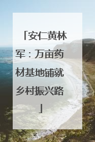 安仁黄林军：万亩药材基地铺就乡村振兴路