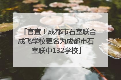 官宣！成都市石室联合成飞学校更名为成都市石室联中132学校