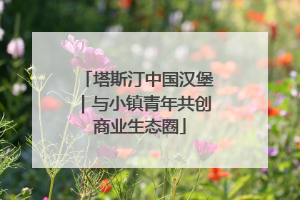 塔斯汀中国汉堡｜与小镇青年共创商业生态圈