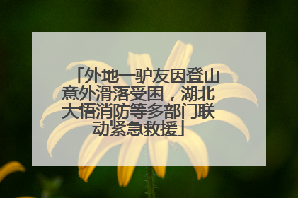 外地一驴友因登山意外滑落受困，湖北大悟消防等多部门联动紧急救援