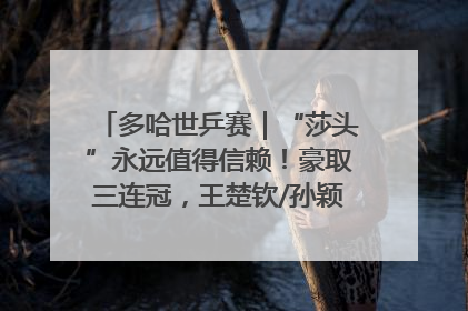 多哈世乒赛｜“莎头”永远值得信赖！豪取三连冠，王楚钦/孙颖莎就是最强混双