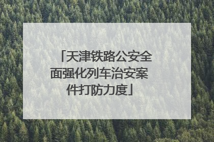 天津铁路公安全面强化列车治安案件打防力度