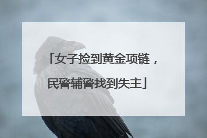 女子捡到黄金项链，民警辅警找到失主