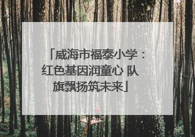 威海市福泰小学：红色基因润童心 队旗飘扬筑未来