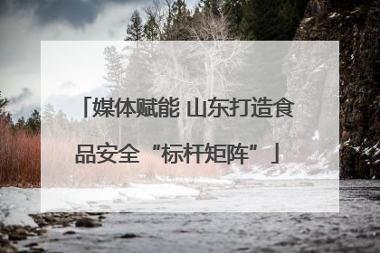 媒体赋能 山东打造食品安全“标杆矩阵”
