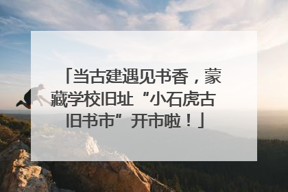 当古建遇见书香，蒙藏学校旧址“小石虎古旧书市”开市啦！