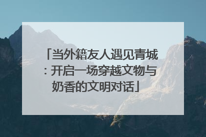 当外籍友人遇见青城：开启一场穿越文物与奶香的文明对话