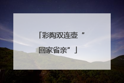彩陶双连壶“回家省亲”