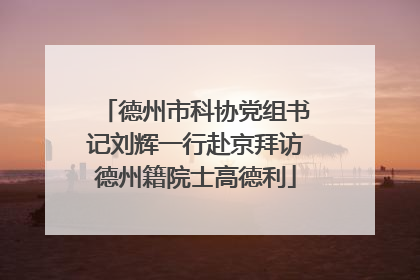 德州市科协党组书记刘辉一行赴京拜访德州籍院士高德利