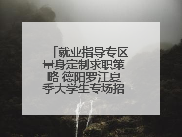 就业指导专区量身定制求职策略 德阳罗江夏季大学生专场招聘会成功举办