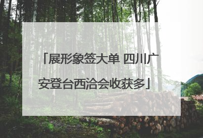 展形象签大单 四川广安登台西洽会收获多