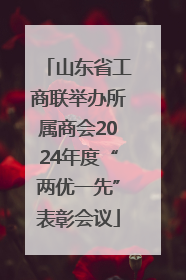 山东省工商联举办所属商会2024年度“两优一先”表彰会议