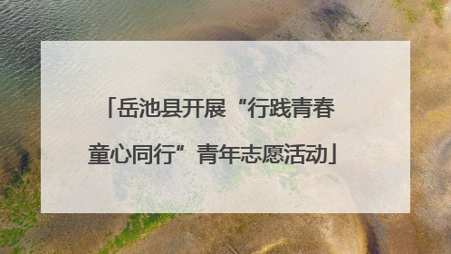 岳池县开展“行践青春 童心同行”青年志愿活动