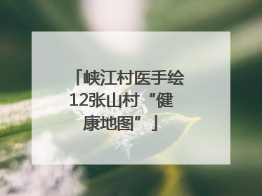 峡江村医手绘12张山村“健康地图”
