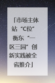 市场主体站“C位” 衡东“一区三园”创新实践被全省推介