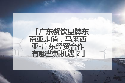 广东餐饮品牌东南亚走俏，马来西亚-广东经贸合作有哪些新机遇？