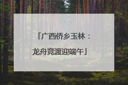 广西侨乡玉林：龙舟竞渡迎端午