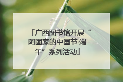 广西图书馆开展“阿图家的中国节·端午”系列活动