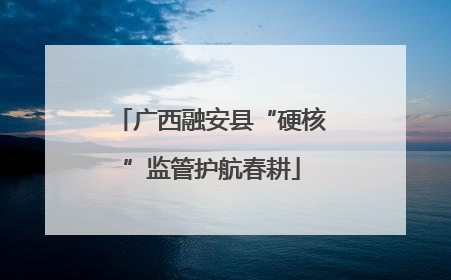广西融安县“硬核”监管护航春耕