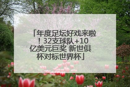 年度足坛好戏来啦！32支球队+10亿美元巨奖 新世俱杯对标世界杯