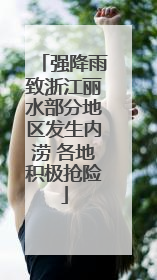 强降雨致浙江丽水部分地区发生内涝 各地积极抢险