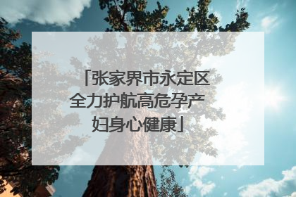 张家界市永定区全力护航高危孕产妇身心健康