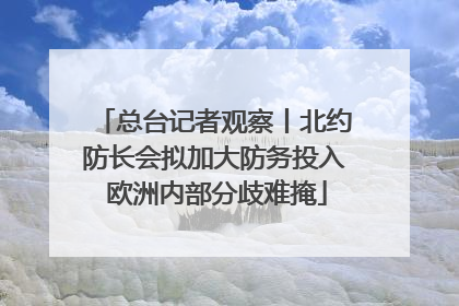 总台记者观察丨北约防长会拟加大防务投入 欧洲内部分歧难掩